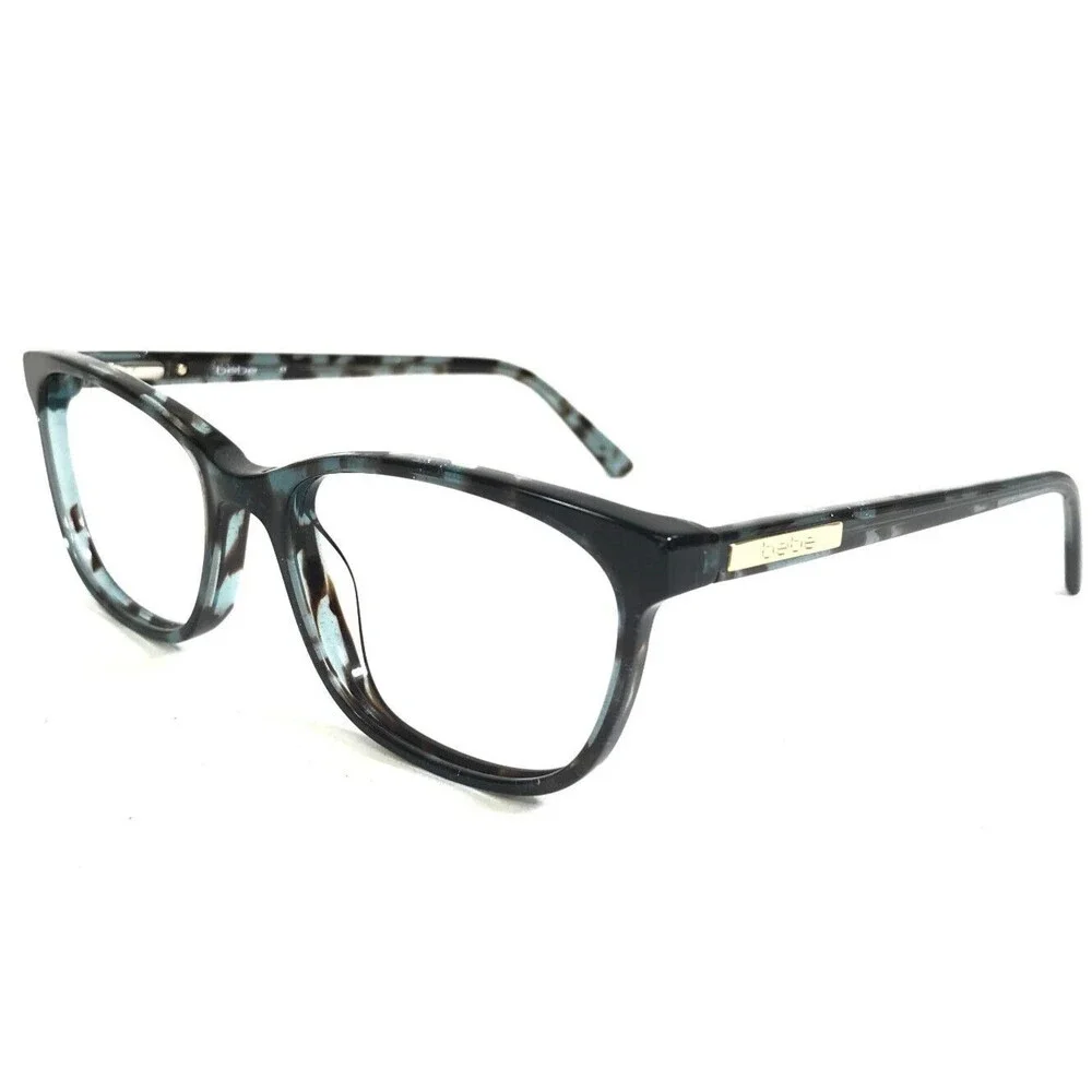 Bebe Eyeglasses Frames BB5186 340 TEAL TORTOISE Blue Gold Full Rim 52-17-135